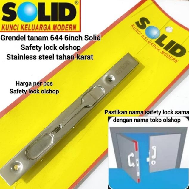 Grendel Tanam / Flush Bolt 644 Solid 6"