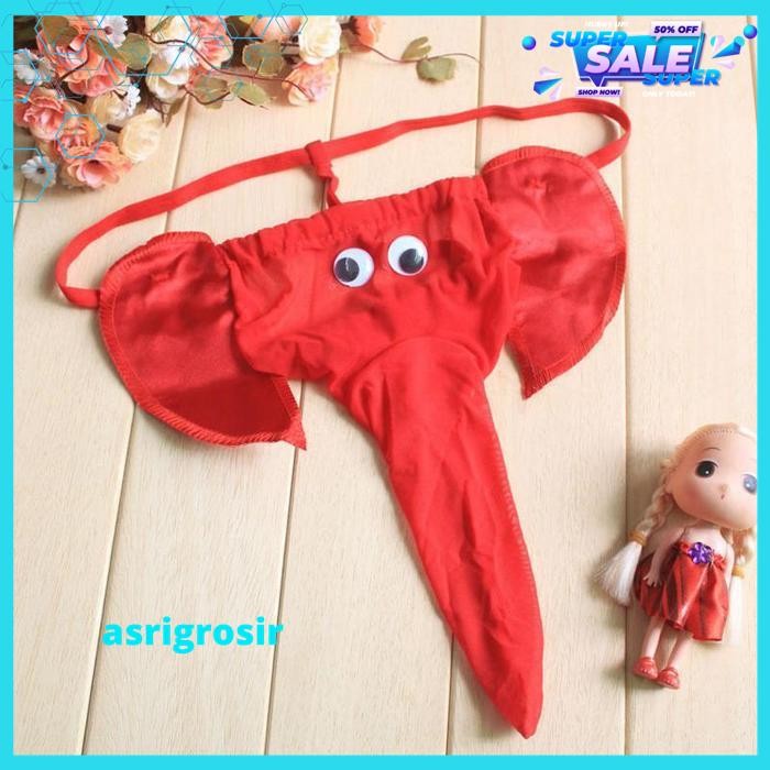 CELANA DALAM PRIA LUCU IMUT BELALAI GAJAH TRANSPARANT CD PRODUK TERBAIK