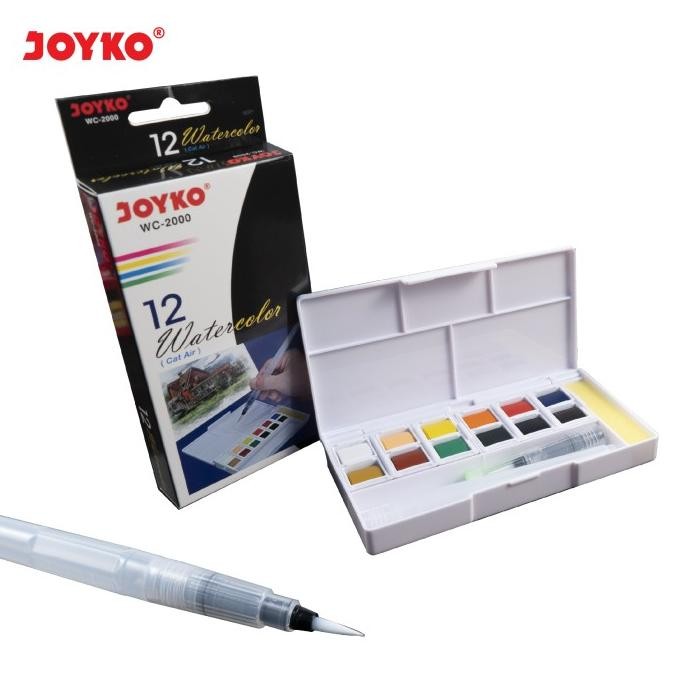 

Super Spesial Watercolor Cat Air Joyko Wc-2000 12 Colors Warna