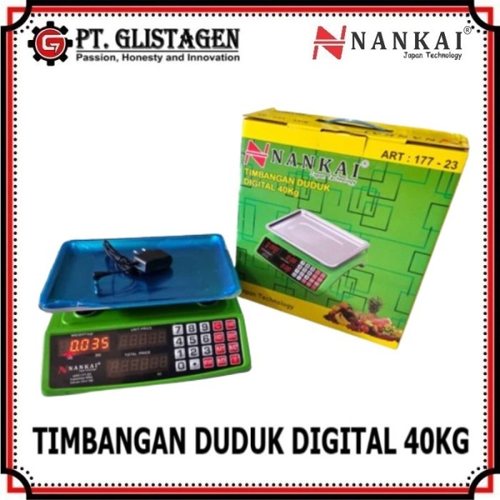 

newgan!! Timbangan Duduk Digital 40Kg Timbangan ACS Body PVC Stainless NANKAI