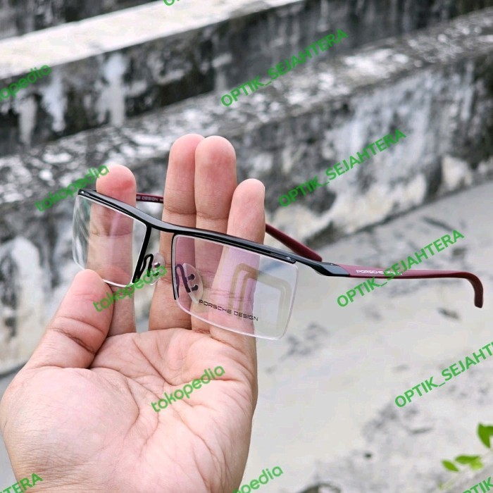 Frame Kacamata Pria Sport Porsche Design Titanium Kacamata Minus Baca