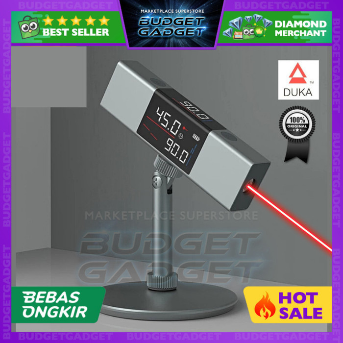 

newgan!! DUKA Digital Protractor Inclinometer Kemiringan Laser Level Portable