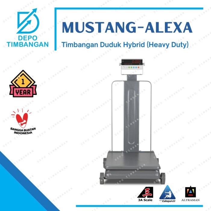

newgan!! Timbangan Duduk Mustang Alexa Hybrid (Heavy Duty) Indikator digital