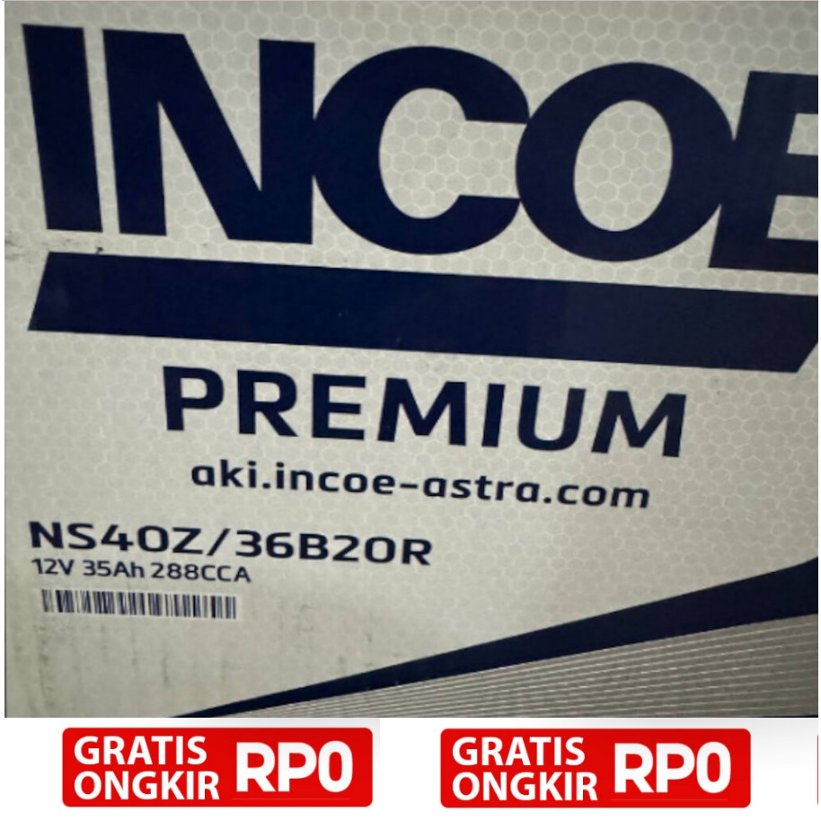Aki Incoe Premium NS40Z / 36B20R Original Asli 100%