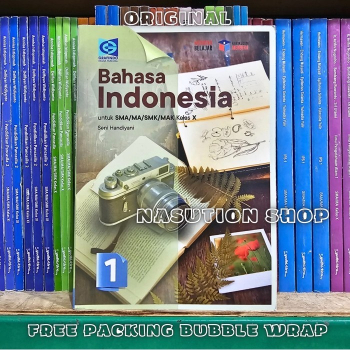 

Buku Bahasa Indonesia Kelas 1 2 3 / 10 11 12 SMA Grafindo Merdeka ORI