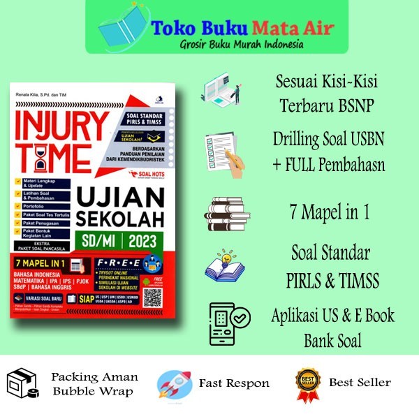 

BEST SELLER ORIGINAL INJURY TIME UJIAN SEKOLAH SD/MI 2023 -KOMPAS ILMU