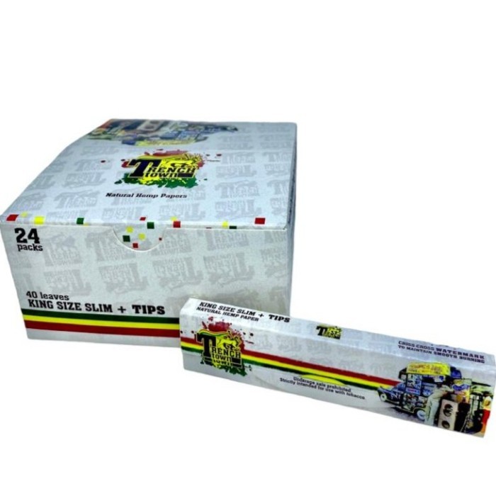 

1 Box Trenchtown Paper - King Size Slim + Tips Terbaru