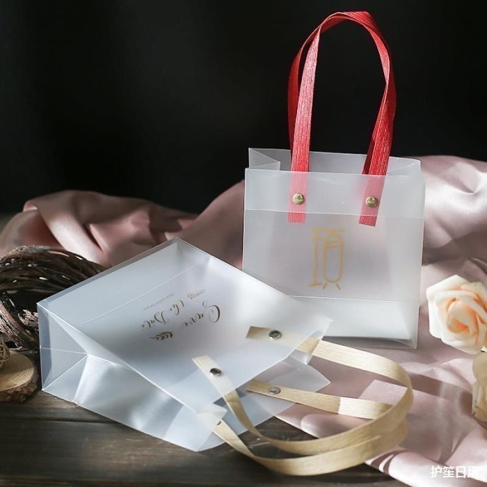 

[Grosir 10 Pcs] Tas Mika Doff Transparan 30X20X27 Goodie Bag Premium New