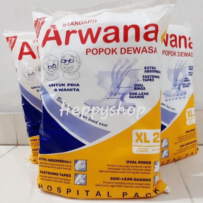 best produk] Popok Dewasa Perekat Arwana Uk. XL isi 2 pcs, Adult Diapers, Pampers Lansia, Orang Tua