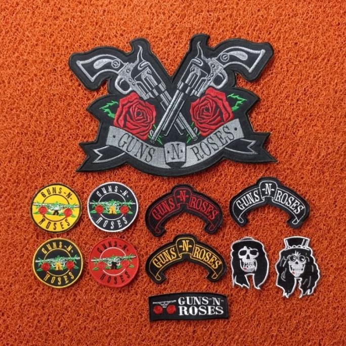 

best seller] [ 1 PAKET ] BACKPATCH BORDIR GUNS N ROSES BEST QUALITY TERLARIS