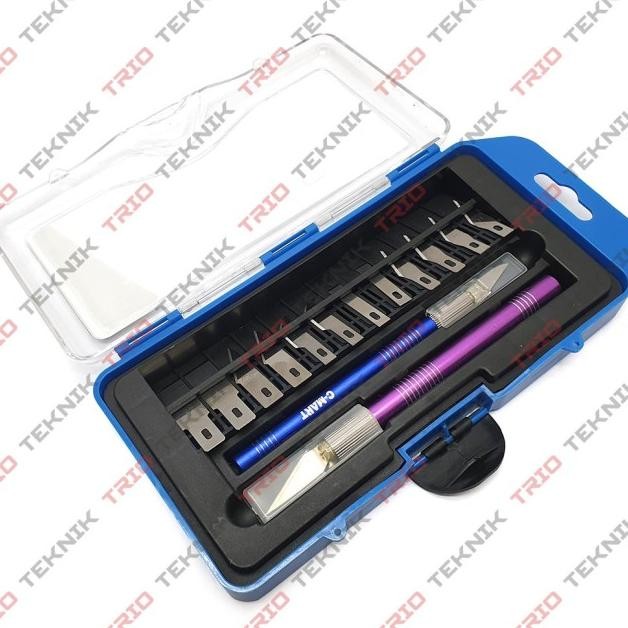 

Pisau Ukir Carving Sayur Buah Multifungsi C-Mart Taiwan Set 14 Pcs