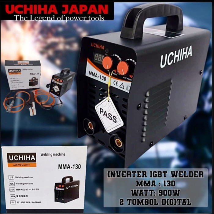 kosnew@ Mesin Las Listrik Travo Inverter UCHIHA Digital 3tombol 450Watt 130A