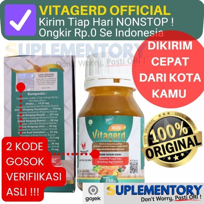 

Madu Vitagerd Original Bpom Obat Herbal Lambung Maag Asli Vita Geerd Promo