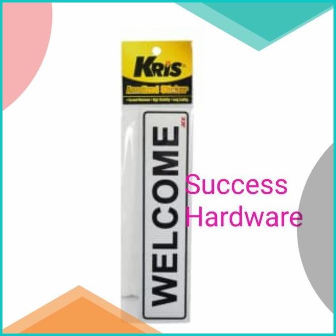 

KRIS ANODIZED STICKER WELCOME SIGN LABEL STIKER WELCOME 140BZ4 last s