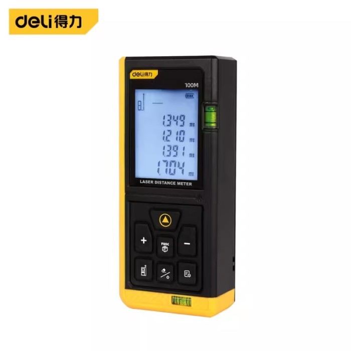 

newgan!! Meteran Laser Digital 100 M Deli 100 Meter 100M DL4170 Murah Akurat