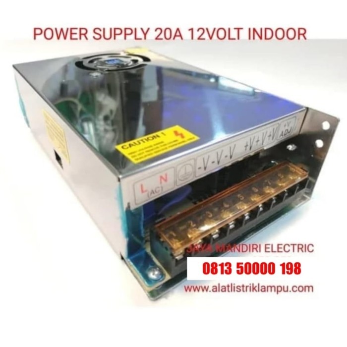 kosnew@ POWER SUPPLY 20A 12V INDOOR POWERSUPPLY TRAVO 20AMPERE 20 AMPERE