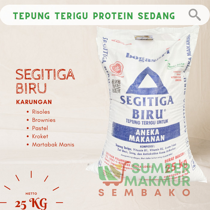 

Tepung Terigu Segitiga Biru 25 Kg [Gojek / Grab Only] Diskon