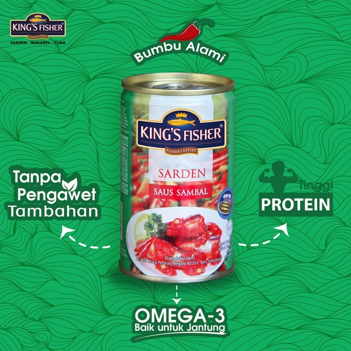 

Paket 1 Dus 50Pc King'S Fisher Sarden Mini Saus Sambal Makanan Kaleng Terlaris