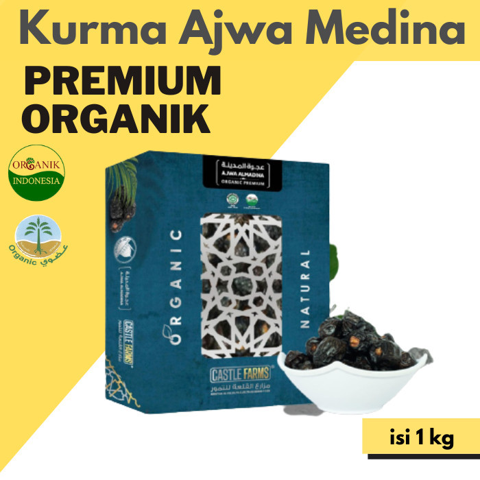 

Kurma Ajwa Madinah Ajawat Premium Organik Non Pestisida 1 Kg Original Terbaik