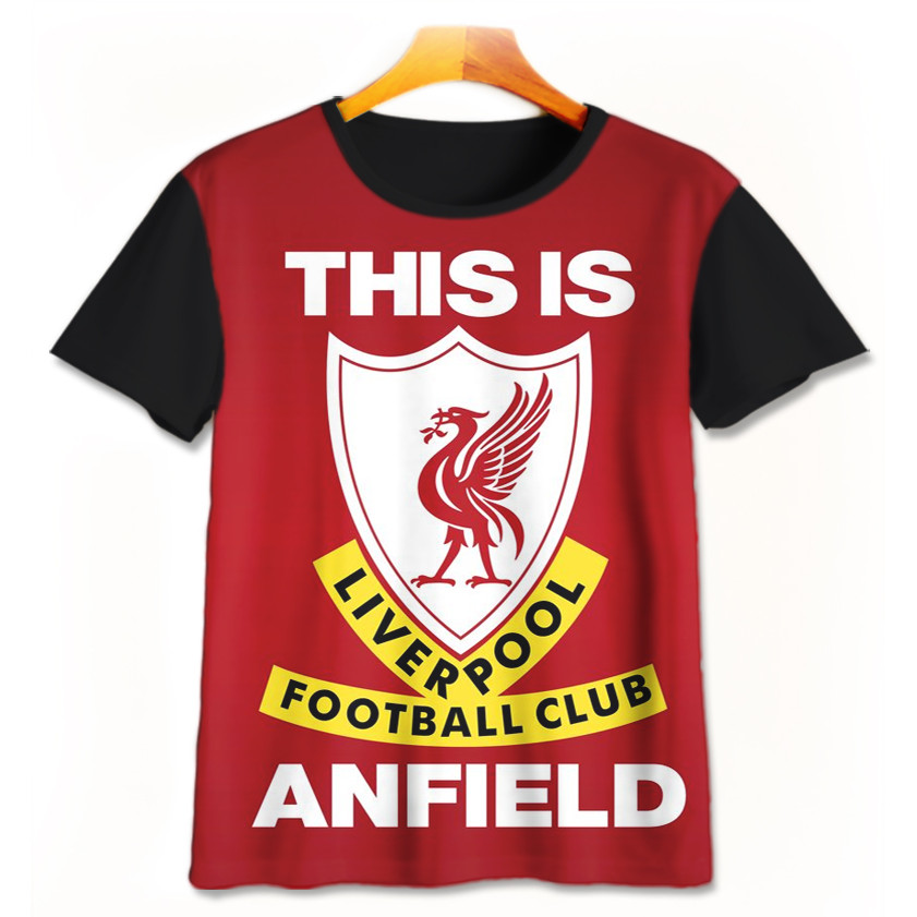 Baju Kaos Anak Bola - Kaos Bola 3D Lucu - Kaos Printing Bola Liverpool Liverpool-1-designWD Limited 