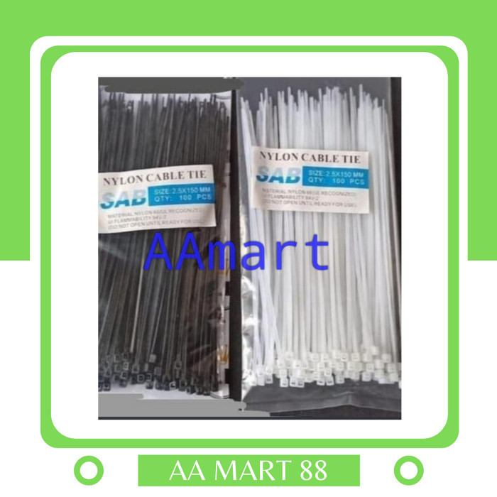 

:::::::] Kabel Ties 30cm isi 100pcs HITAM PUTIH
