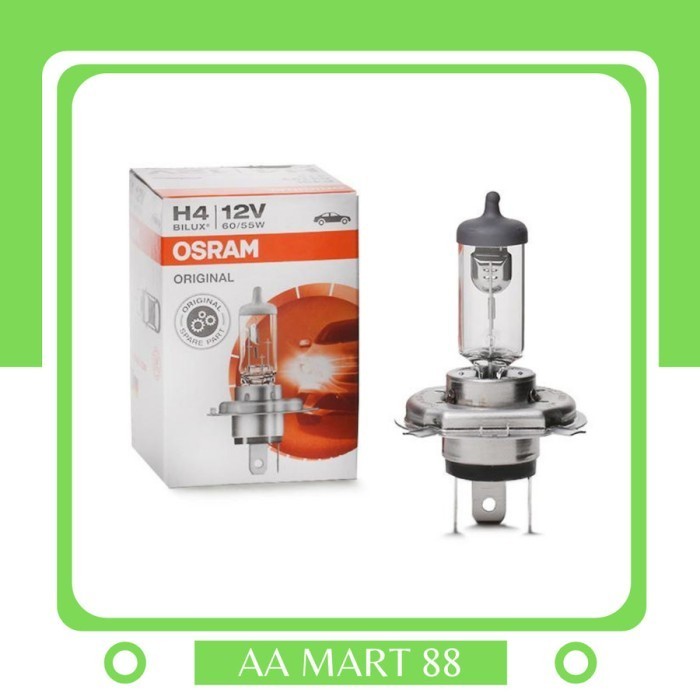 Produk Terbaik] LAMPU BOHLAM DEPAN H4 HALOGEN BULB OSRAM 12V 24V