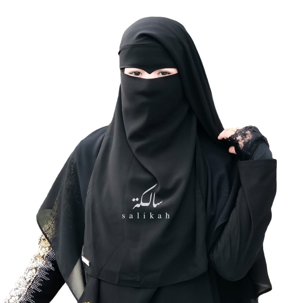 Salikah - Cadar Yaman Cat Eye Long (Cadar Elang) Bahan Babydoll Import Premium