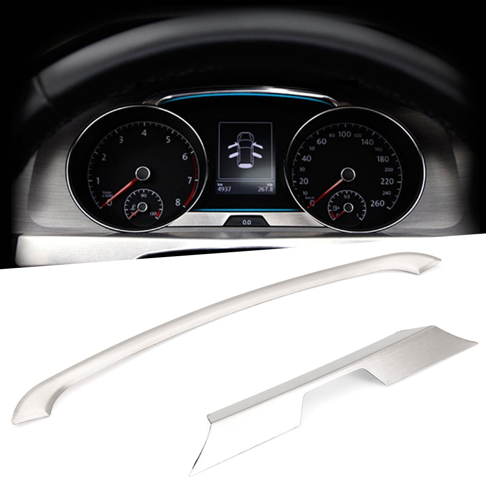 

2pcs/set Stainless Steel Dashboard Decoration For Volkswagen VW Golf 7 VII MK7 2013 2014 Car Styling