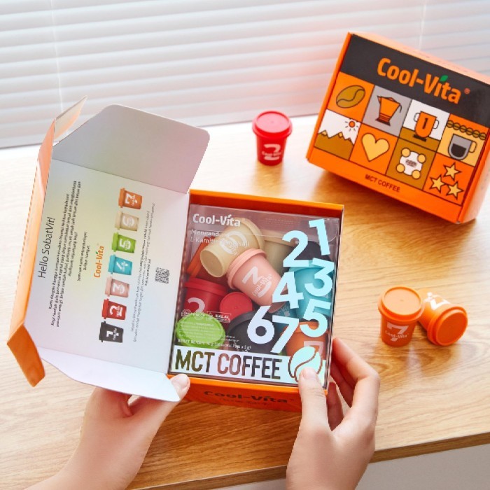 

Coolvita Big Box Mct Coffee Mix Variants + Colour Changing Glass Random