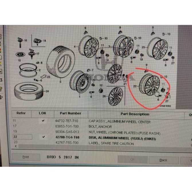 [ P & G ] Velg Brio Rs 2018 2019 2020 2021 2022 2023 Ori
