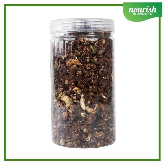 

Nourish Granola Chocolate Cashew - Kacang Mede (Bebas Kolesterol, Tinggi Serat, Vegan)