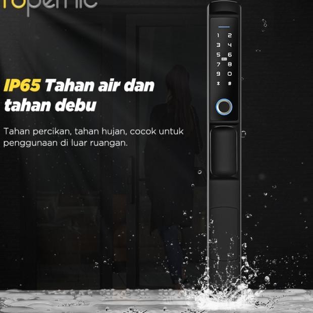 Tuya Smart Door Lo 5 In 1 Kunci Pintu Rumah Kunci Pintu Digital Ip66 Waterproof Kunci Pintu Sliding 