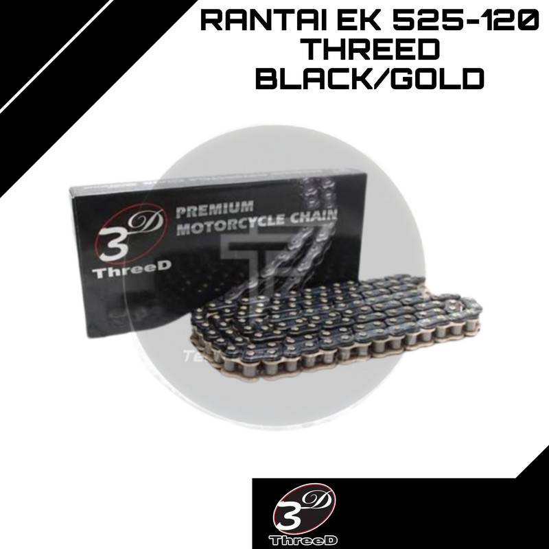 Rantai EK 525-120 Threed Black/Gold