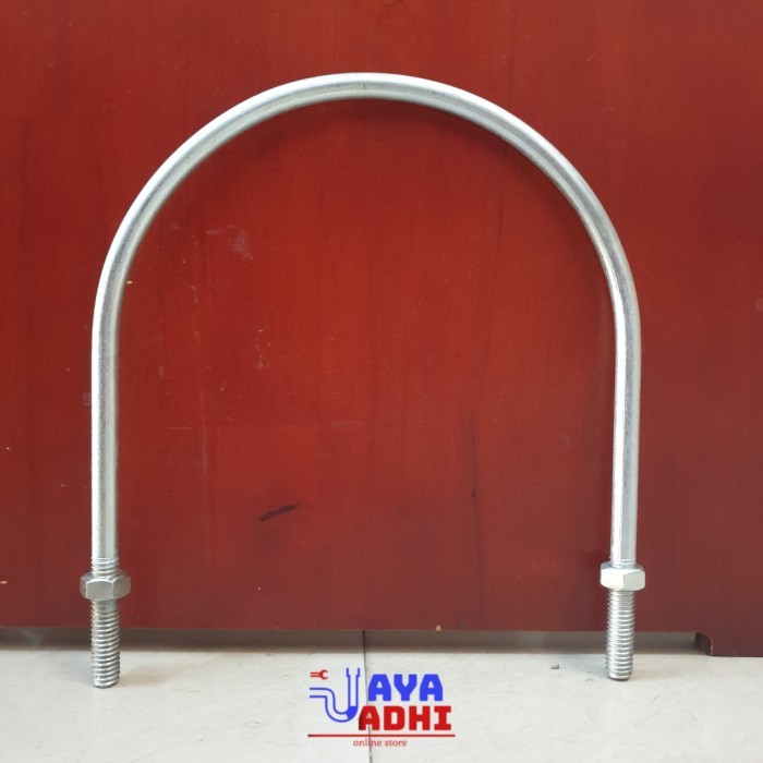 best produk] Klem Pipa Clamp U Bolt 6" - Galvanis