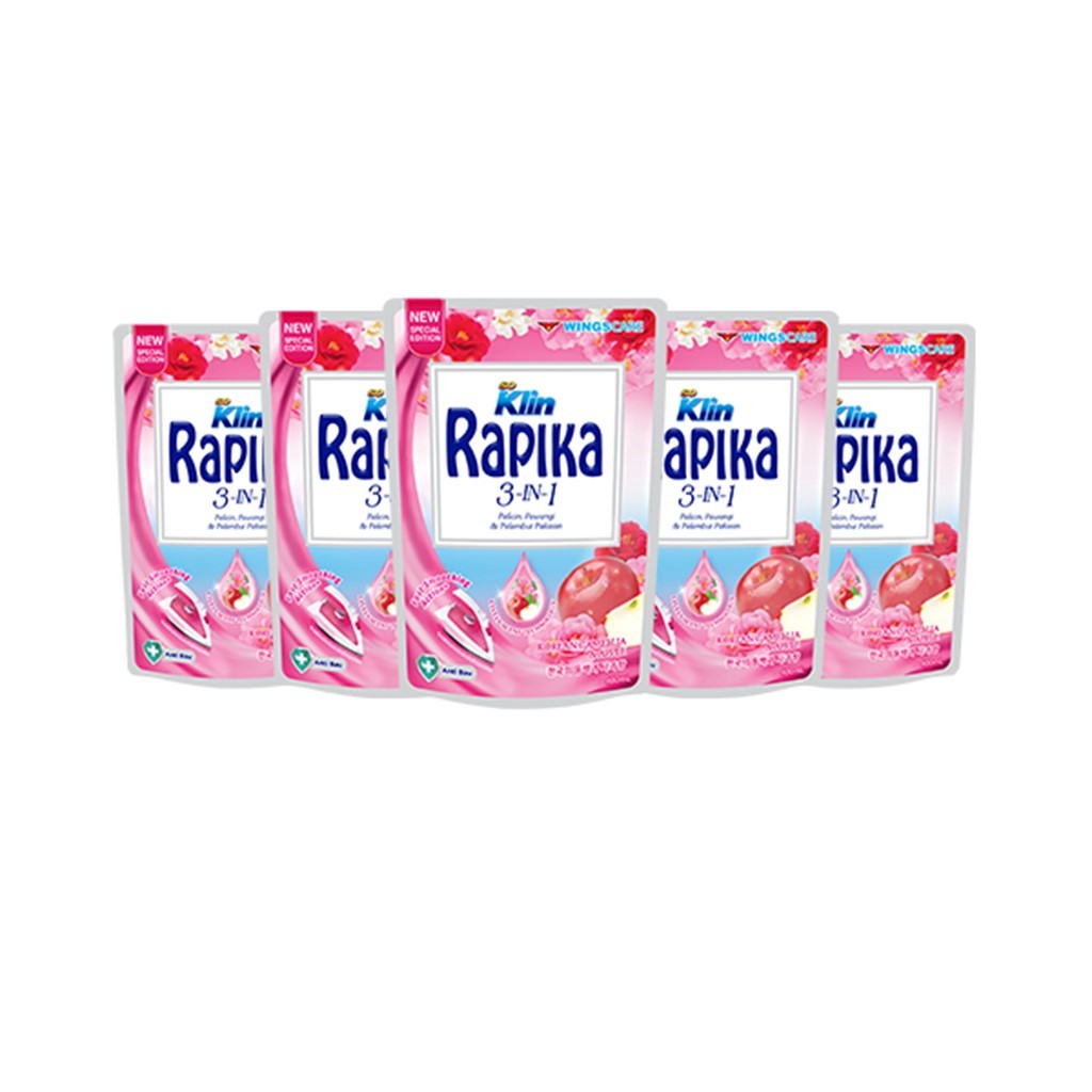 Rapika Pewangi Pakaian Korean Camellia & Apple 300 ml x5 - Gambar 2