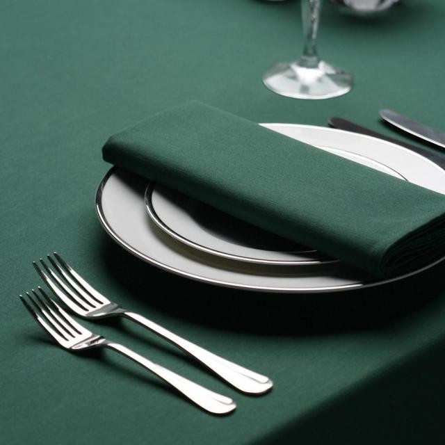 Taplak Meja Polos Katun Warna Hijau Tua Napkin Tapkin Serbet Makan