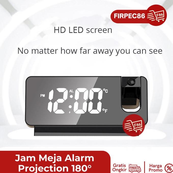 

jam Meja Unik Proyektor Desk Clock LED Digital Alarm Projection 180 LCM