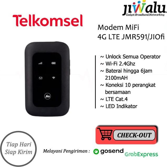 Modem Mifi Unlock - JIO JMR591 4G LTE Free Kuota Telkomsel 14GB