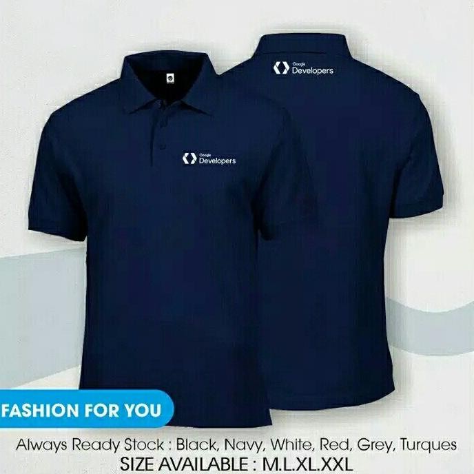 POLO SHIRT GOOGLE DEVELOPERS PREMIUM / KAOS KERAH GOOGLE DEVELOPERS
