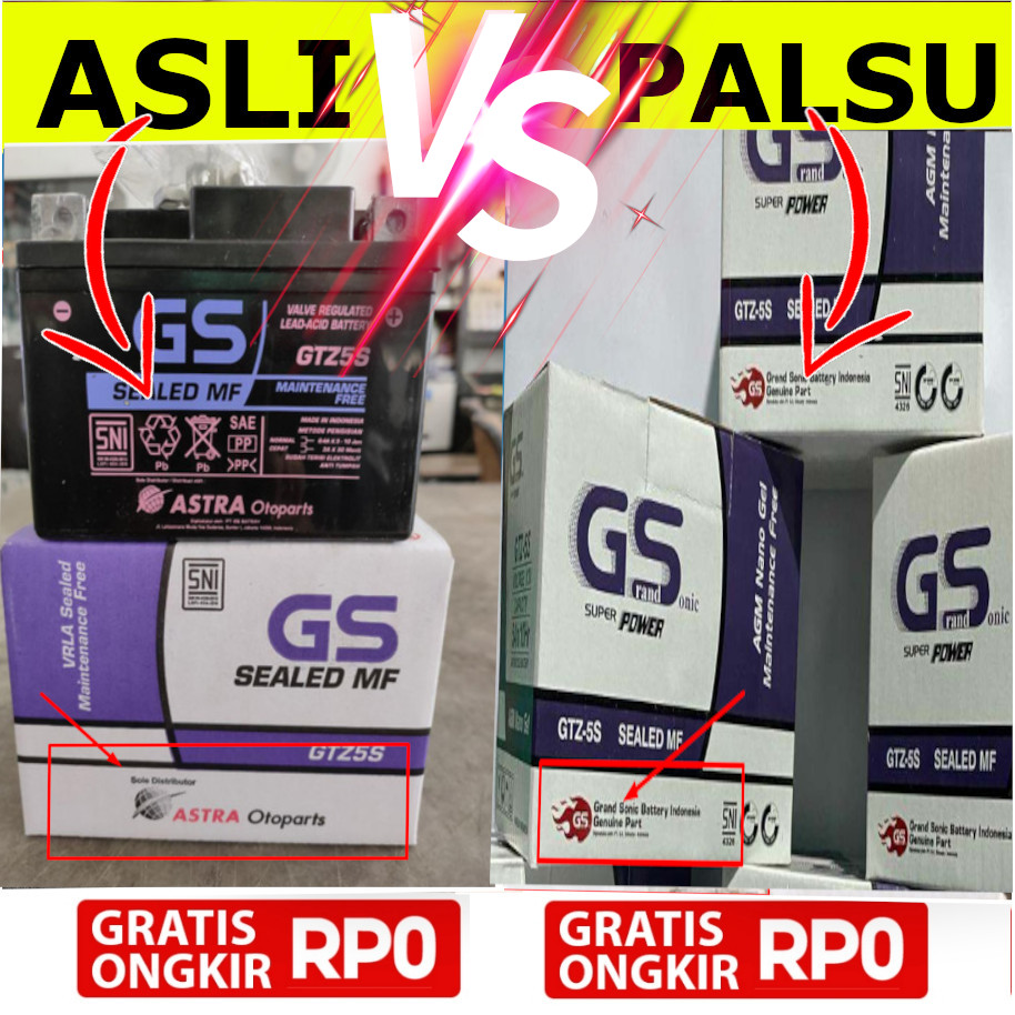 Aki Yamaha Mio M3 ORIGINAL GTZ5S / YTZ5S Original Asli 100%