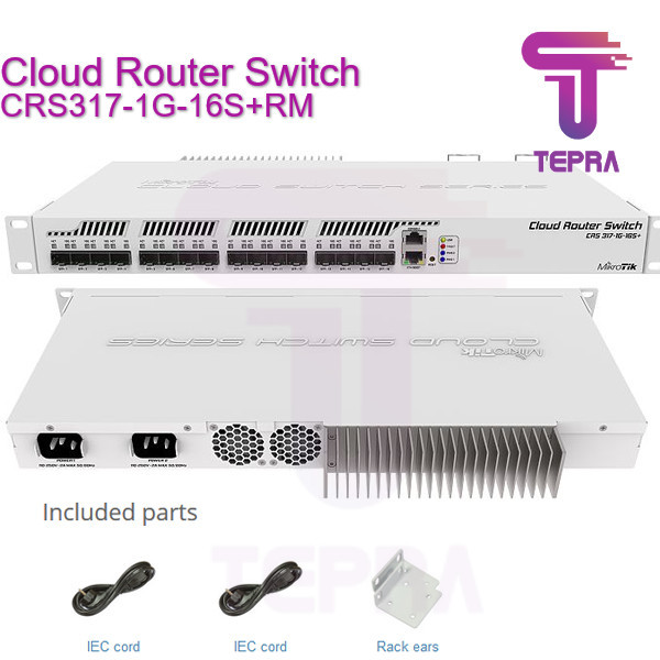 Terlaris Mikrotik Crs 317 1G 16S+ Rm Crs317-1G-16S+Rm