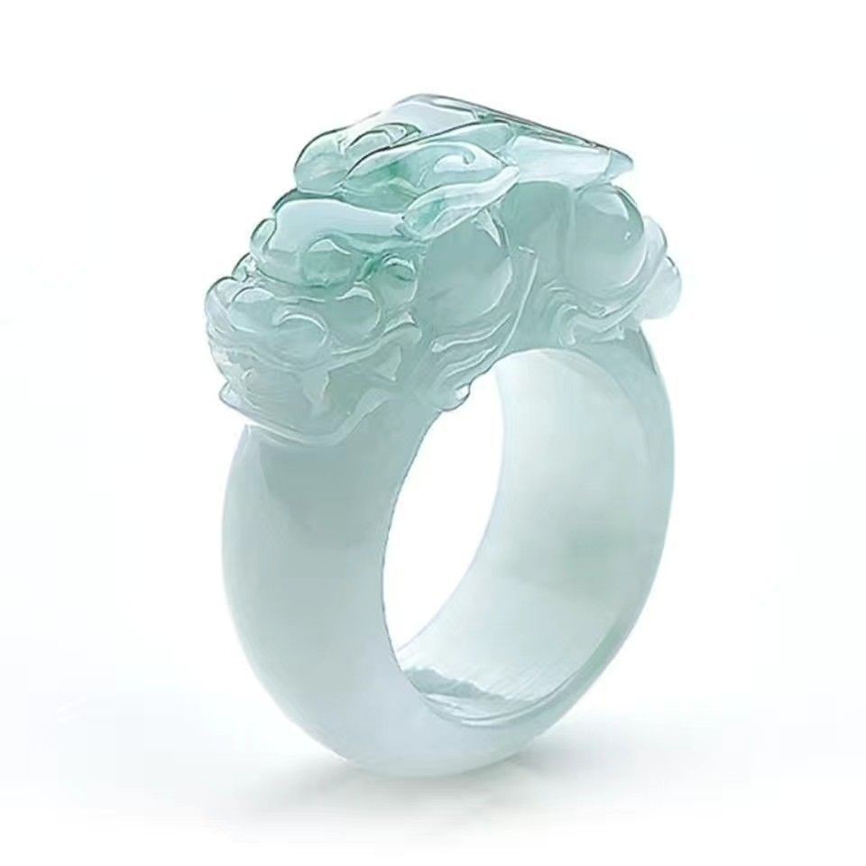 Pure Natural Jade Myanmar Jade Ring