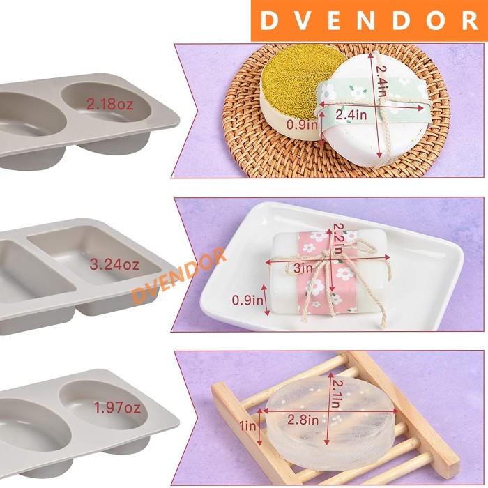 Cetakan Sabun Silikon Silicone Soap Mold Silicon Mould Sabun Mandi