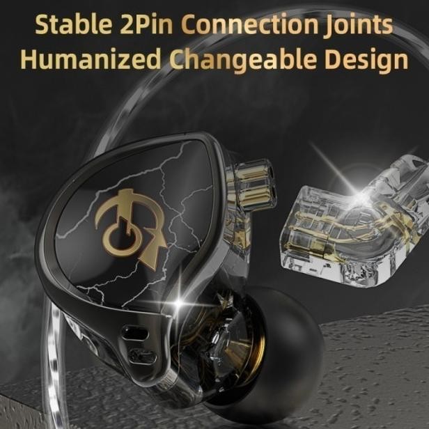 Qkz X Hbb Titanium-Coated Diaphragm Driver Hifi In Ear Earphone