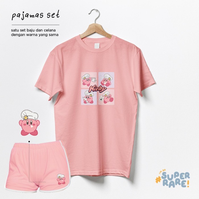 One Set Kirby Kaos Celana Tidur Wanita Lengan Pendek/Panjang