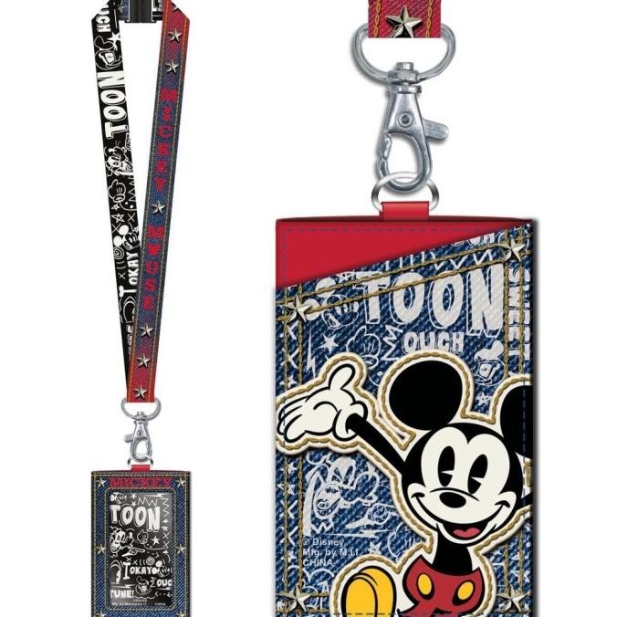 

BEBAS ONGKIR - Mickey Mouse Denim Deluxe Lanyard with Card Holder