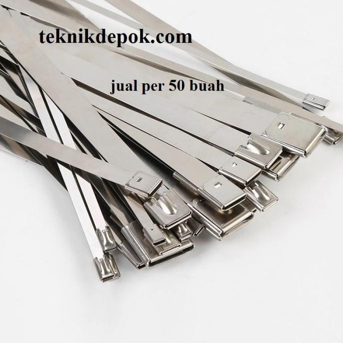 

TERBARU - Kabel Tis Strapping 19 x 1000 mm Cable Tie Stainless Ties Per 50 Buah