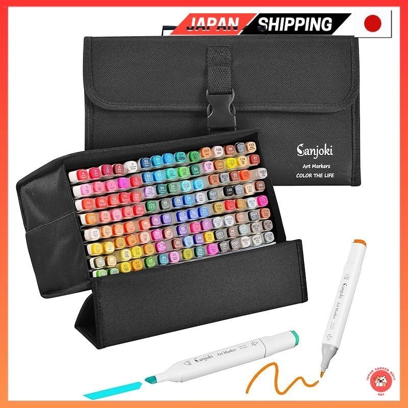 

【Langsung dari Jepang】Set spidol Sanjoki dengan 120 warna, dua sisi dengan ujung tebal dan tipis, beserta wadah untuk menyimpan hobi dan perlengkapan seni. |9bX1DL3k|