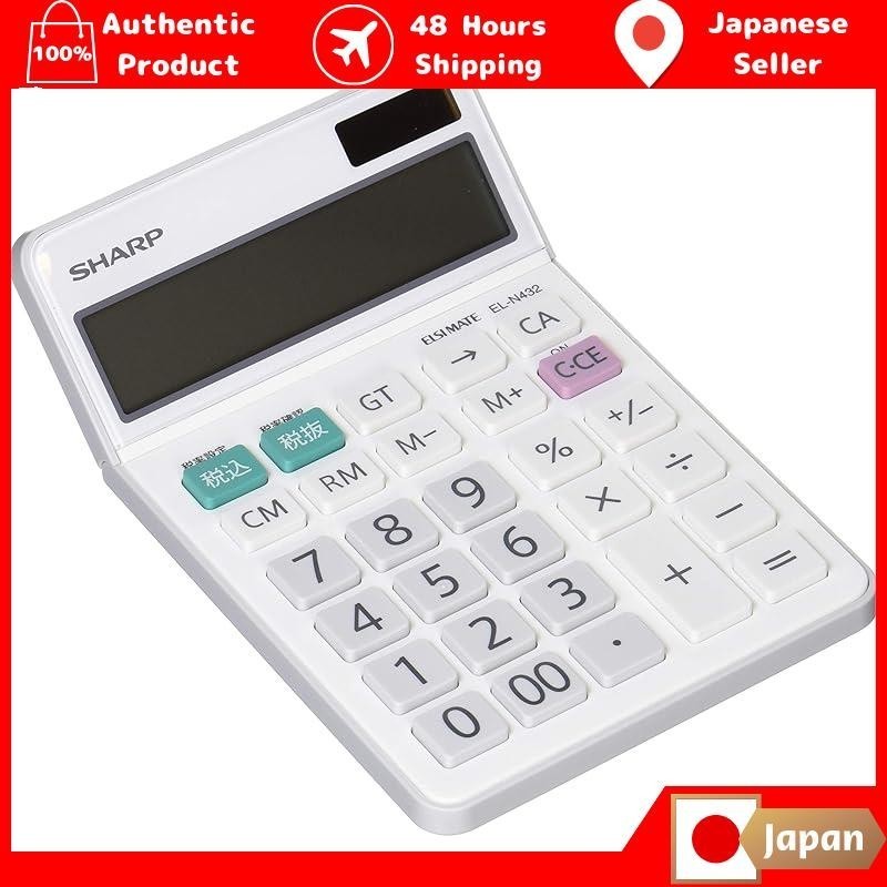 

【Legit】Kalkulator Biasa Sharp (SHARP) Putih Ukuran Bagus Tipe 12 Digit EL-N432-X |myrSszqu|