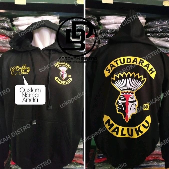 SWEATER HOODIE ZIPPER SATU DARAH MALUKU TERLARIS BISA REQ NAMA
